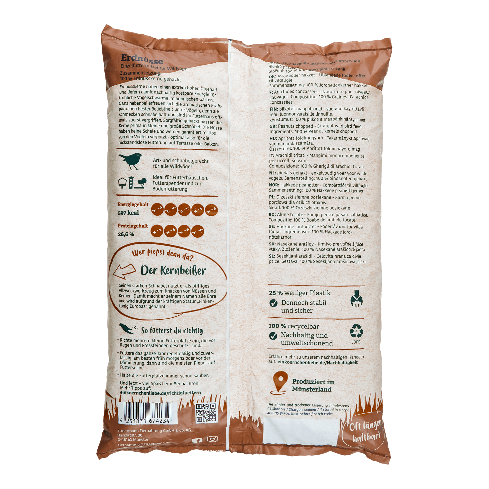 elles - Erdnüsse gehackt 1kg - 1 x 1 kg - 3