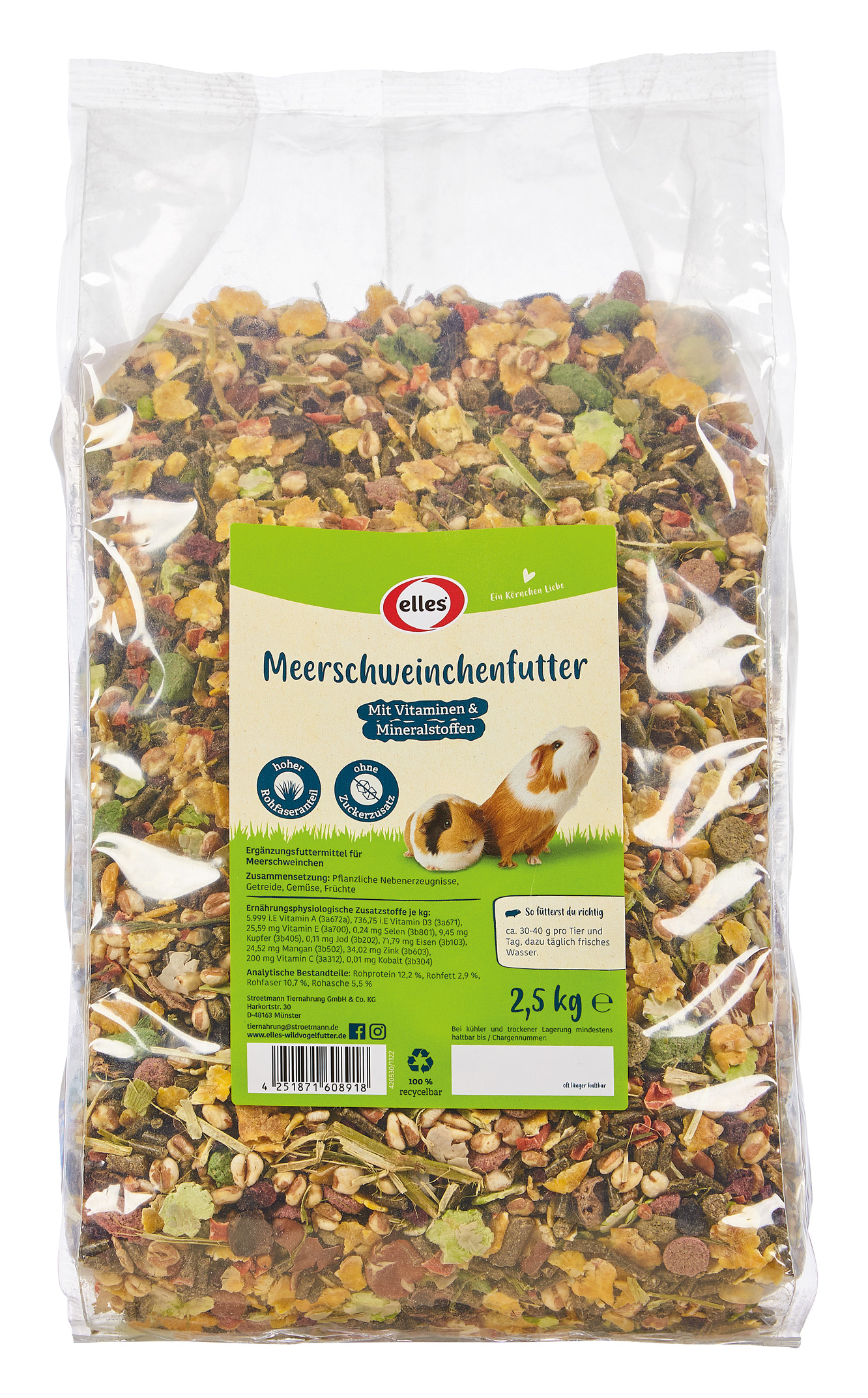 elles - Meerschweinchenfutter 2,5kg - 4 x 2.5 kg - 1