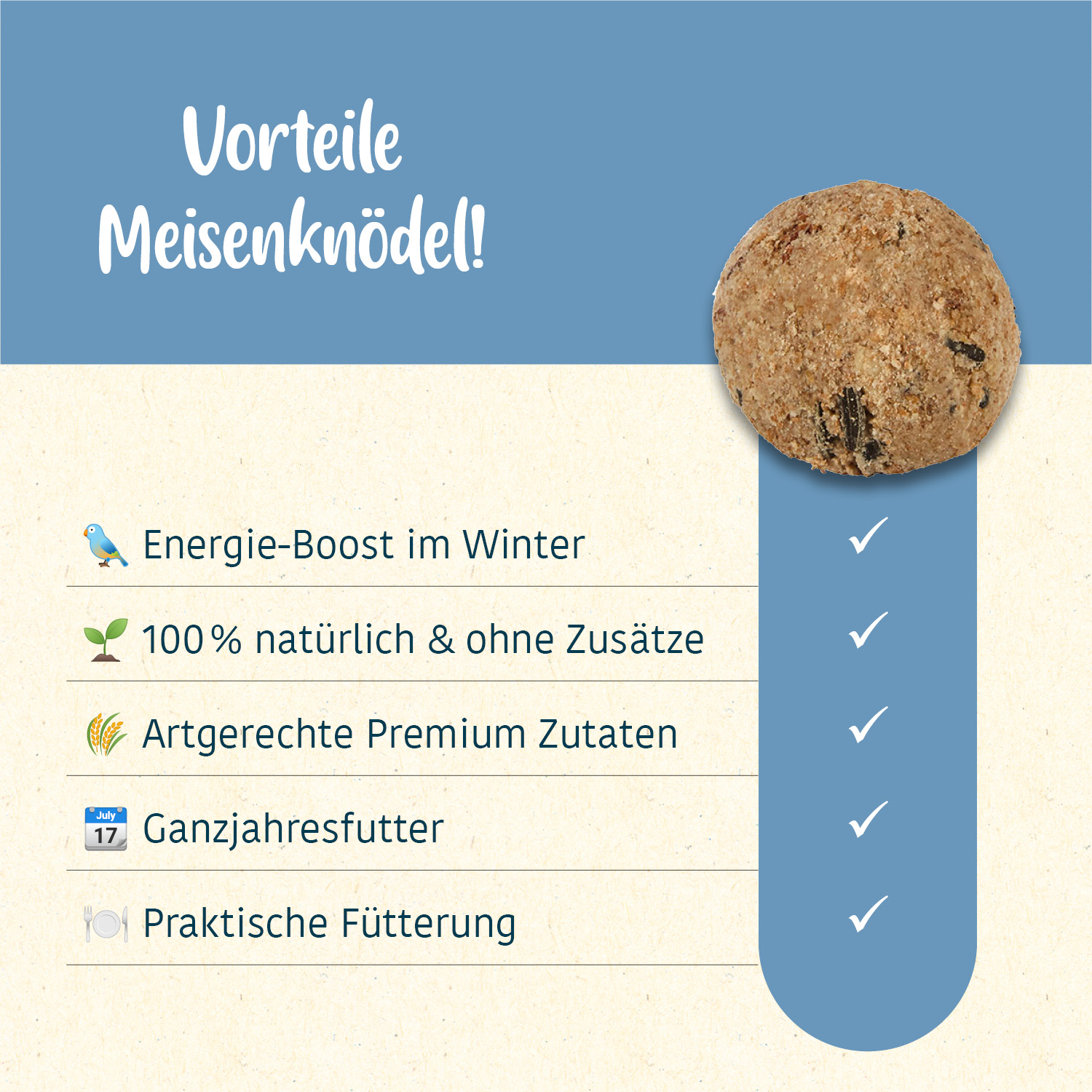 elles - Meisenknödel Beere 30 Stk. o. Netz  - 1 x 2.7 kg - 2