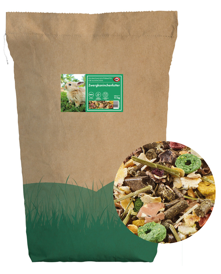 elles - Zwergkaninchenfutter 15kg - 1 x 15 kg - 1