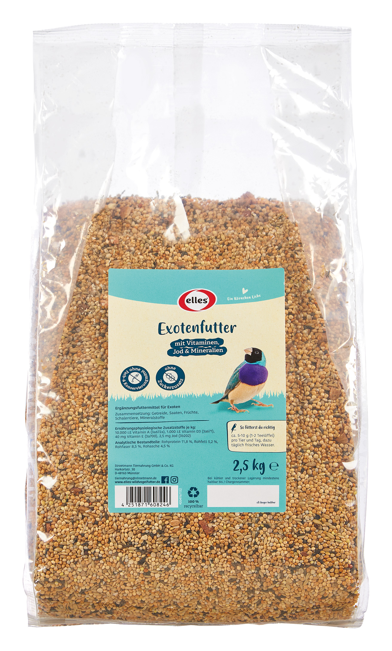 elles - Exotenfutter 2,5kg - 4 x 2.5 kg - 1