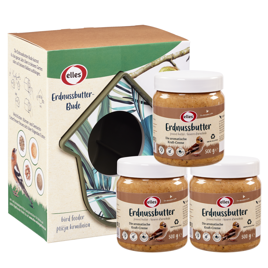 Erdnussbutter-Box für Wildvögel
